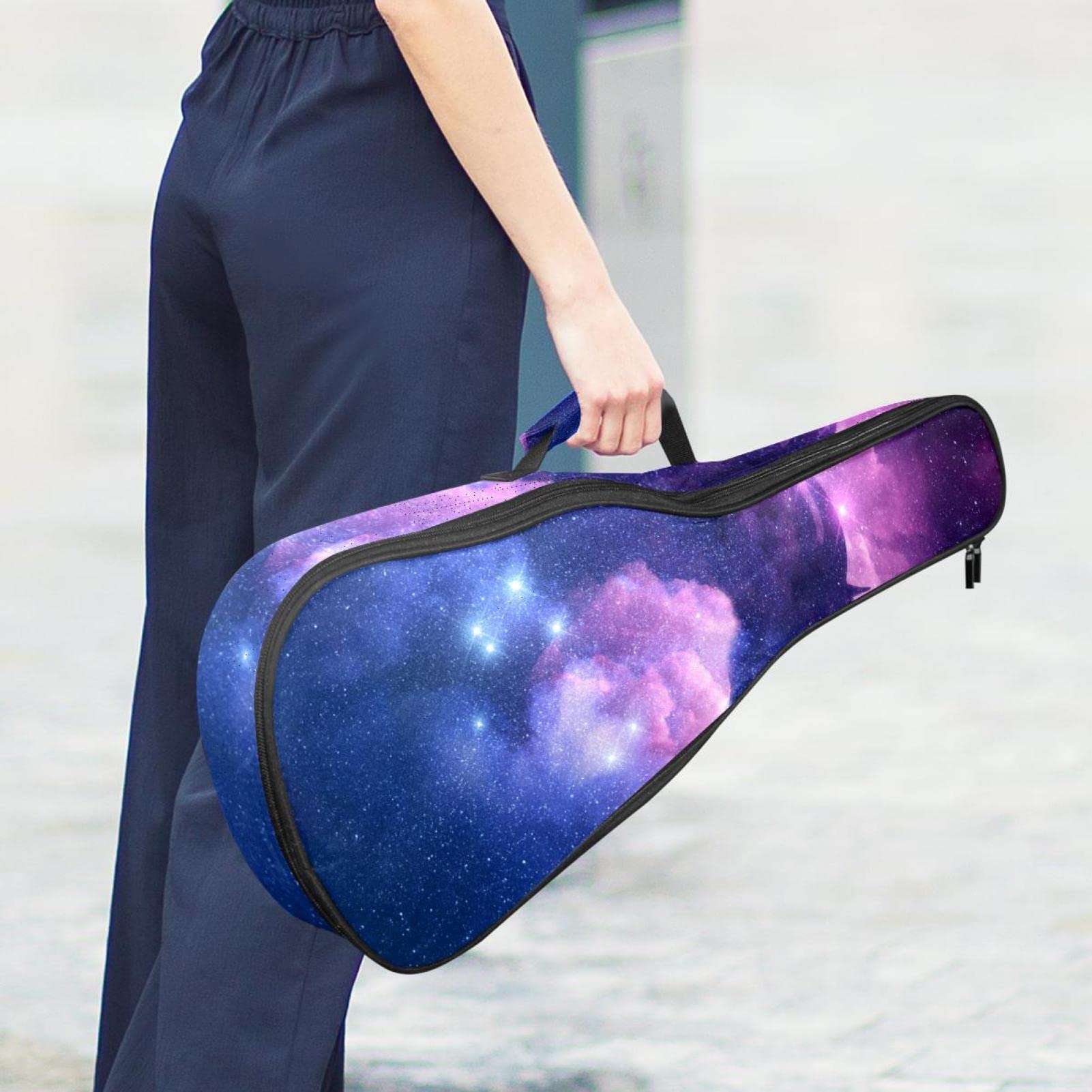 Sac à dos robuste pour ukulélé de concert - Sac de rangement pour ukulélé soprano - 10 mm - Sac rembourré - Motif licorne