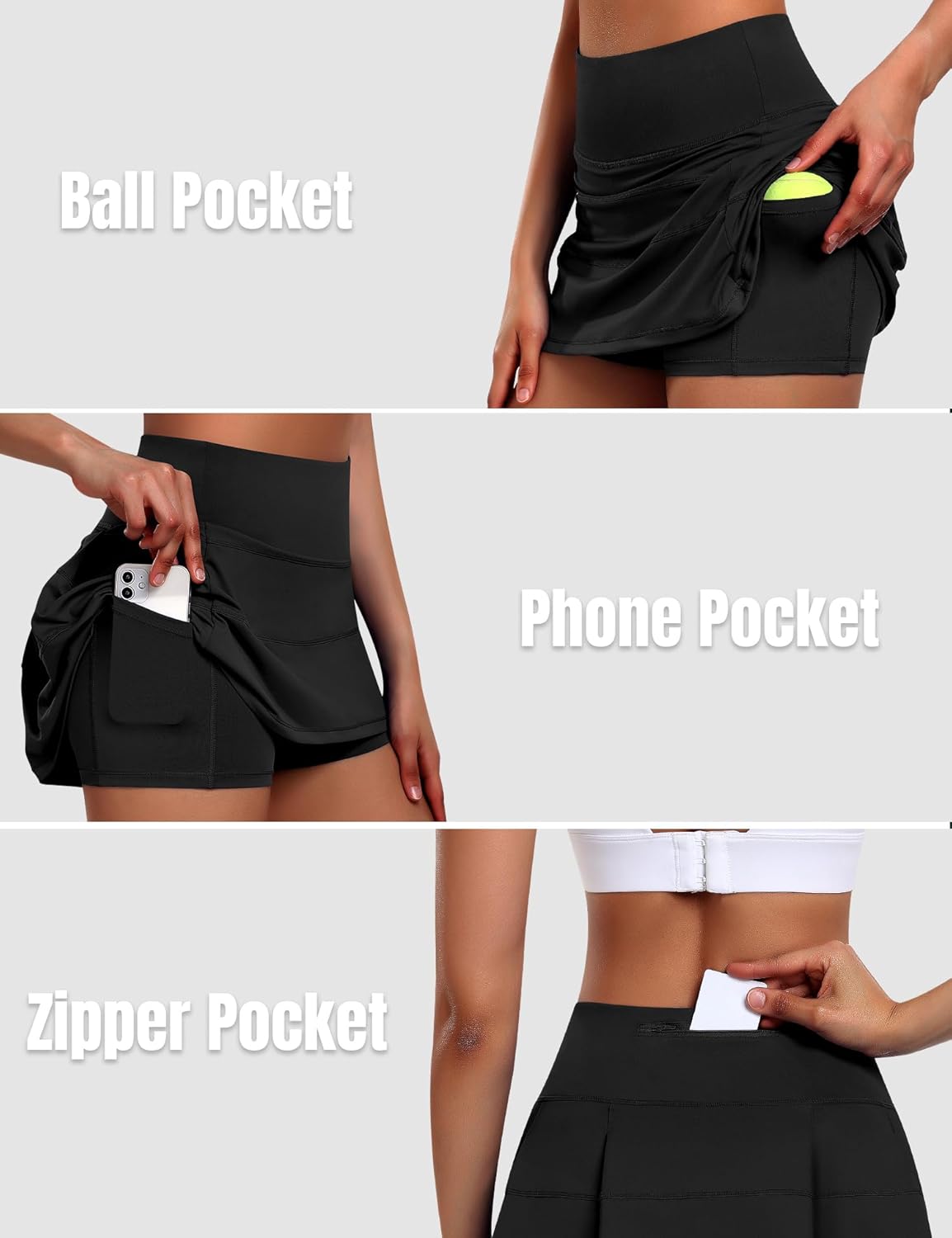 JoyGirl Womens Tennis Skirt with Shorts Pleated Golf Skirt High Waist Pickleball Skirts Athletic Skorts with Pockets - Image 5