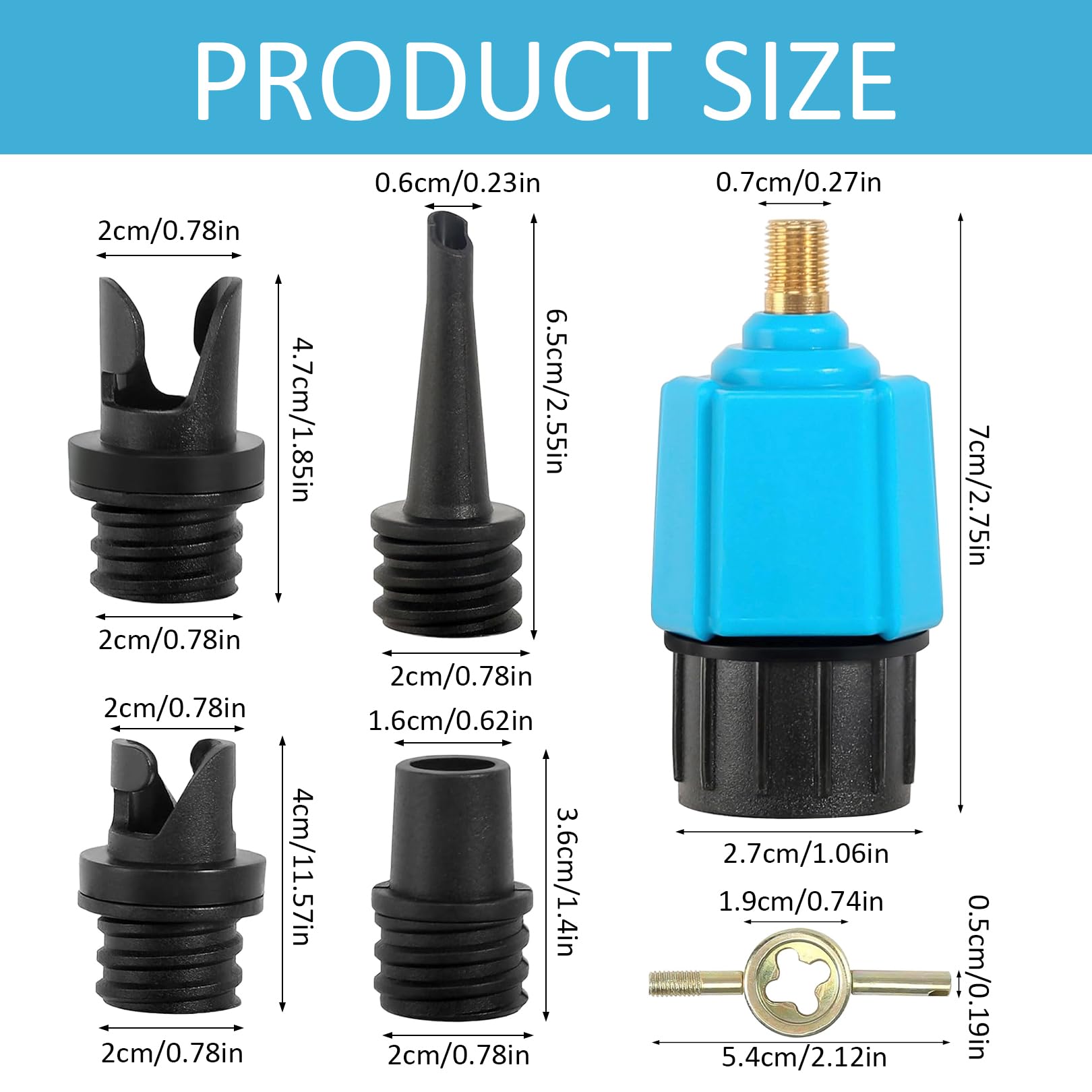 Adaptateur De Pompe SUP – Pour Kayak, Paddle, Dinghy – Avec 4 Buses