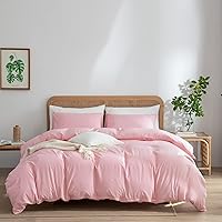 Vista 10 de Juego de funda de edredón tamaño King, ropa de cama de microfibra cepillada floral, 3 piezas con cierre de cremallera