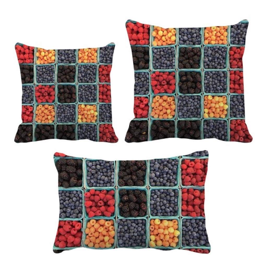 Housse de coussin motifs fruits frais pour canapé DIYthinker en tissu doux