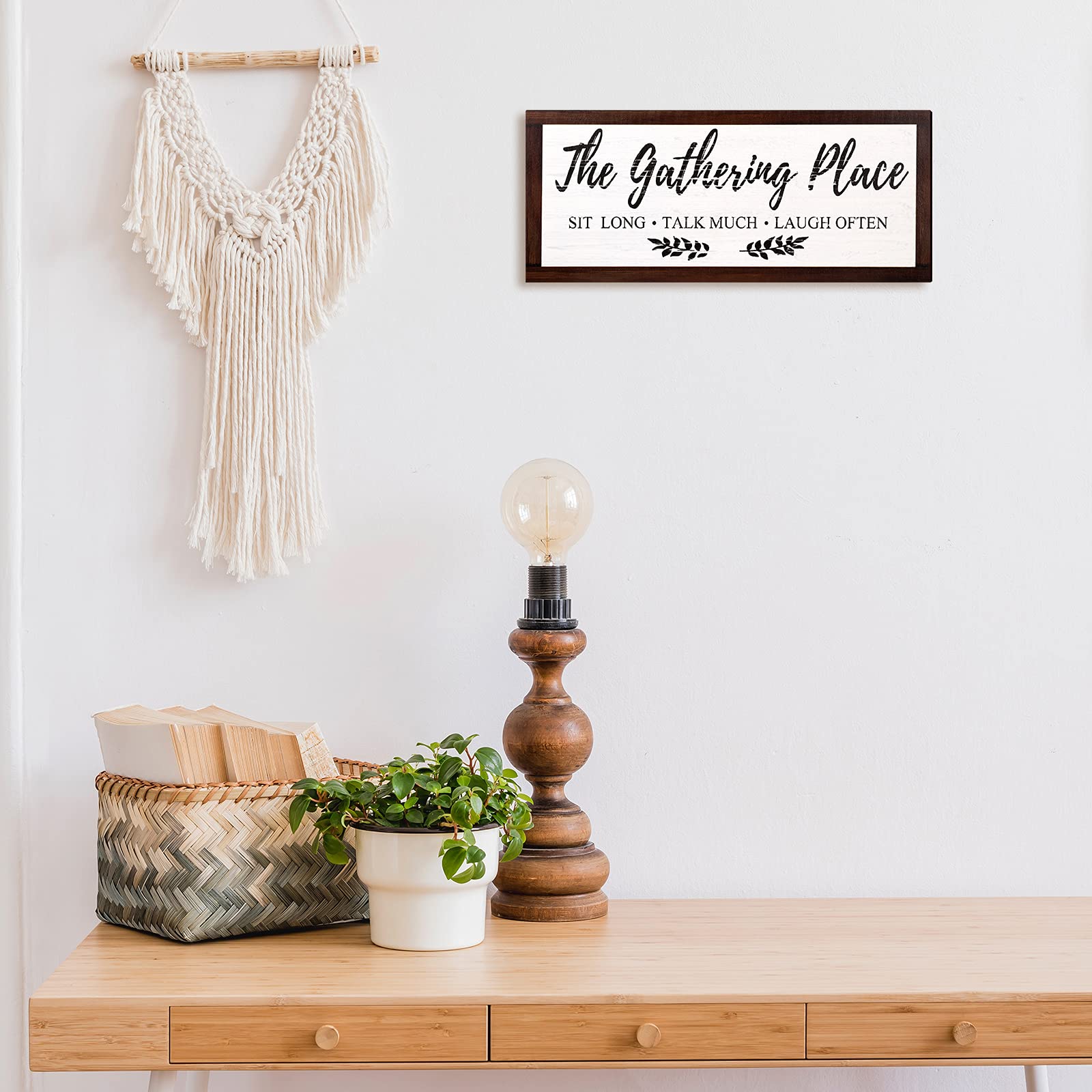 Amazon.com: Gather Sign Dining Room Wall Decor 14'' x 5.9