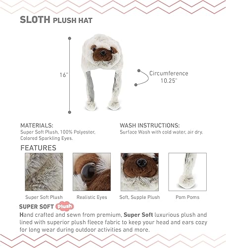 Miniatura 2 de DolliBu Gorro de felpa Gorro de forro polar suave con orejeras, cálido sombrero de invierno para niños, adolescentes y adultos Disfraz divertido,