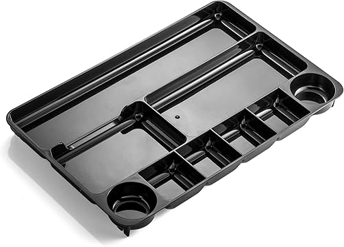 Miniatura 3 de Officemate Organizador de cajones de plástico reciclado, negro (OIC26032)