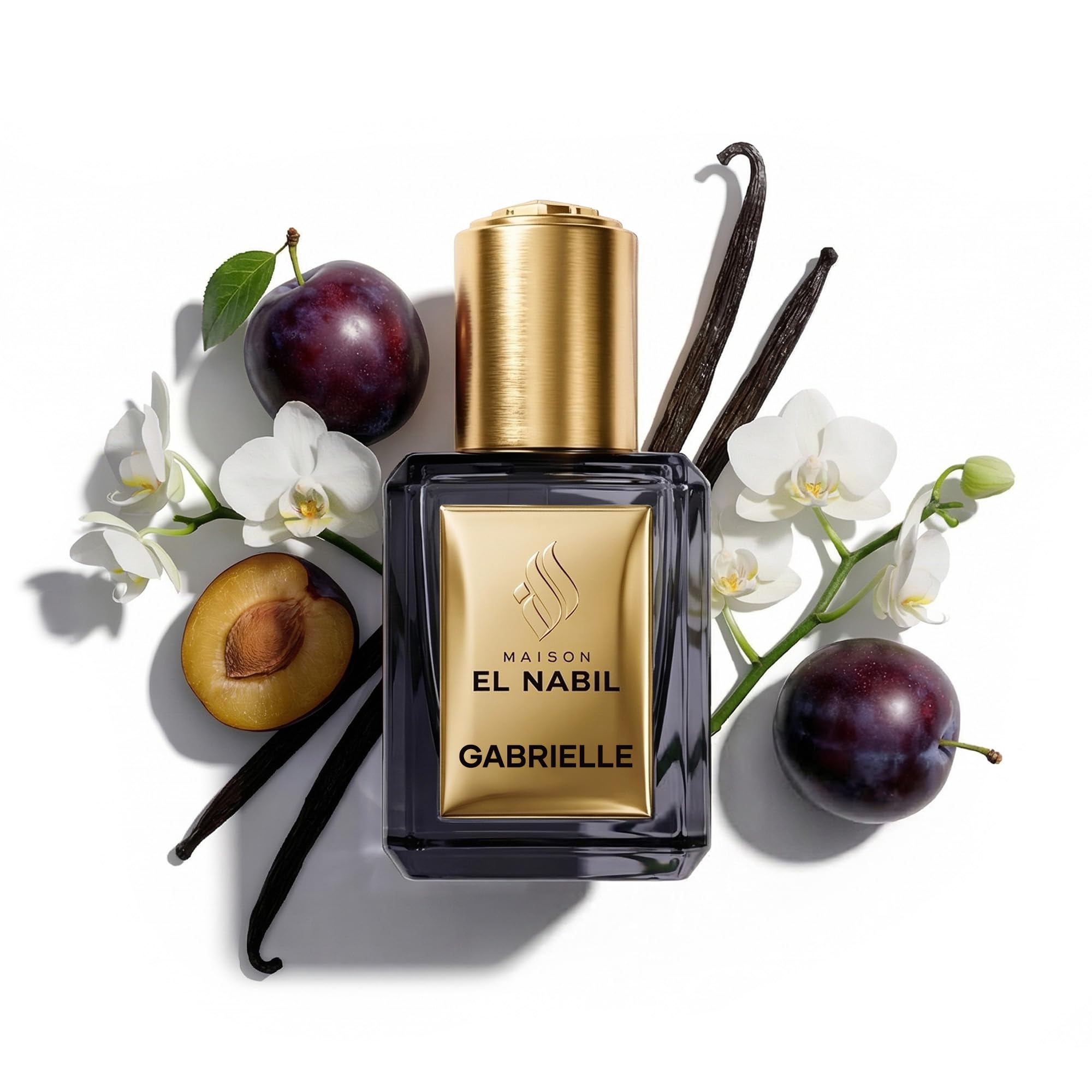 Gabrielle - Roll-On 5 ml - Perfume Dubai Mujer - Extracto Concentrado Sin Alcohol - Fragancia Cereza, Ciruela y Vainilla - Formato Viaje Idea Regalo