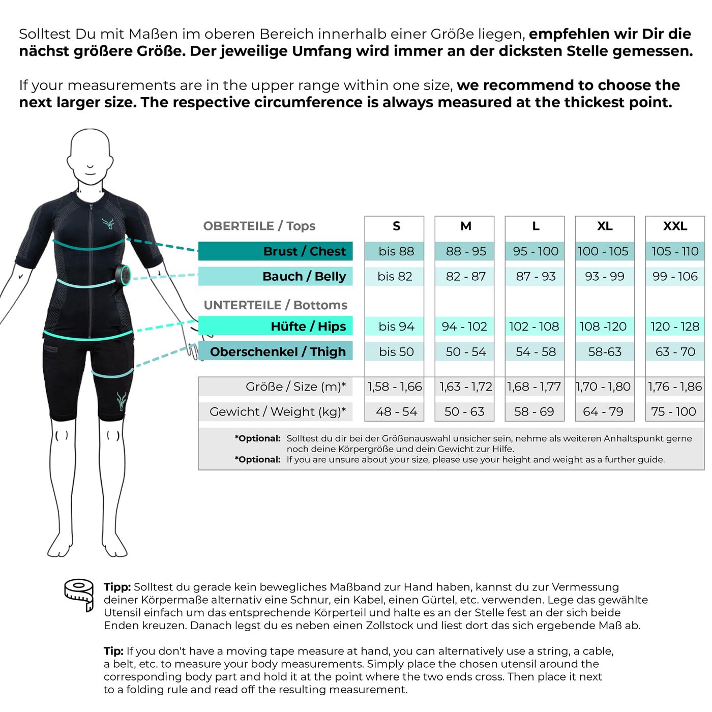 Antelope Tank Top da Donna Evolution - Dispositivo di Allenamento EMS per Addominali e dorsali, Dispositivo di Fitness per la casa o la Palestra, favorisce la Perdita di Peso e Lo Sviluppo Muscolare