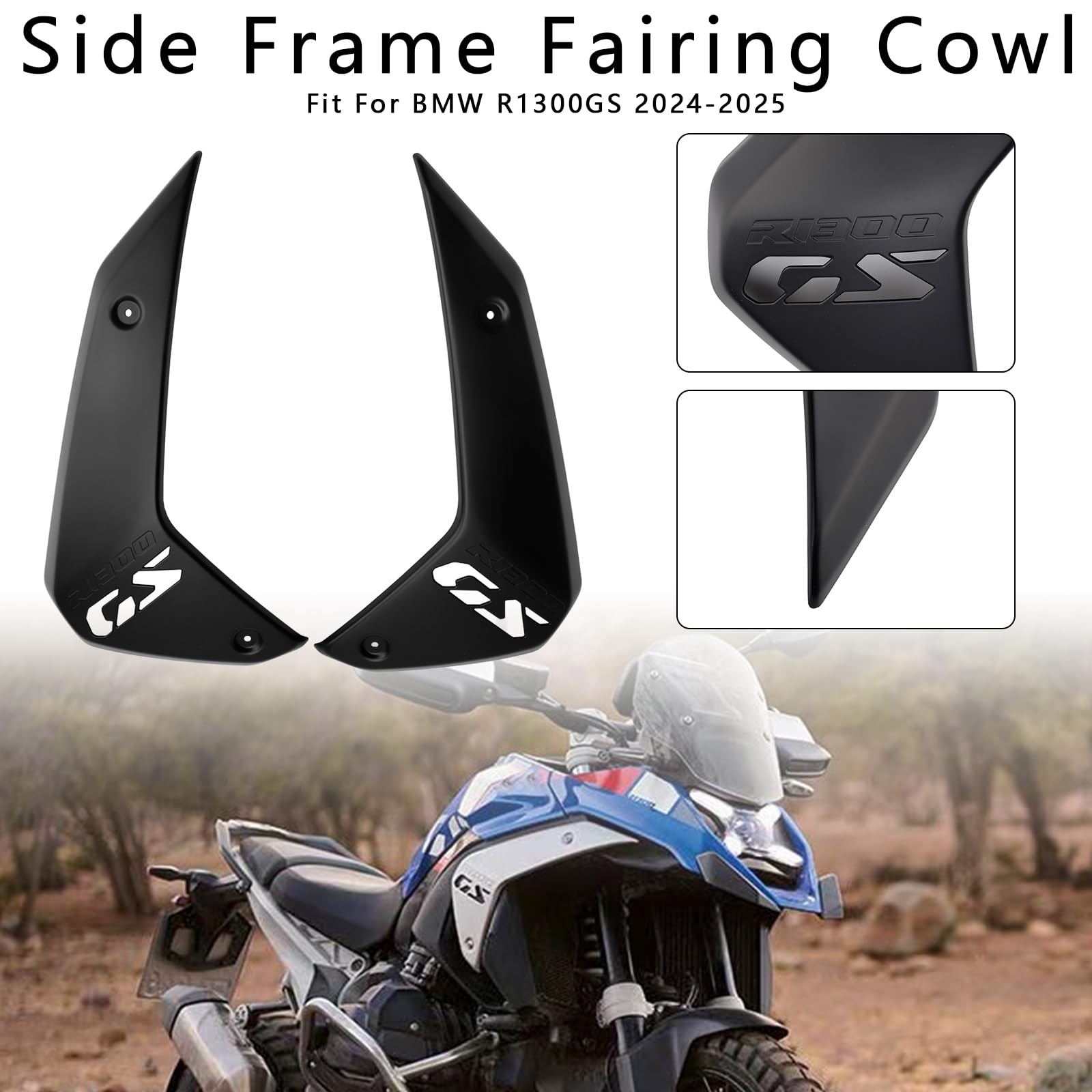 Topteng Carenatura laterale telaio, protezioni radiatore, per BMW R1300GS 2024-2025, nero