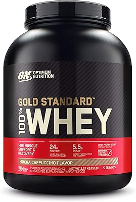 OPTIMUM NUTRITION Gold Standard 100% Whey Protein Powder, Mocha Cappuccino, 2.27kg