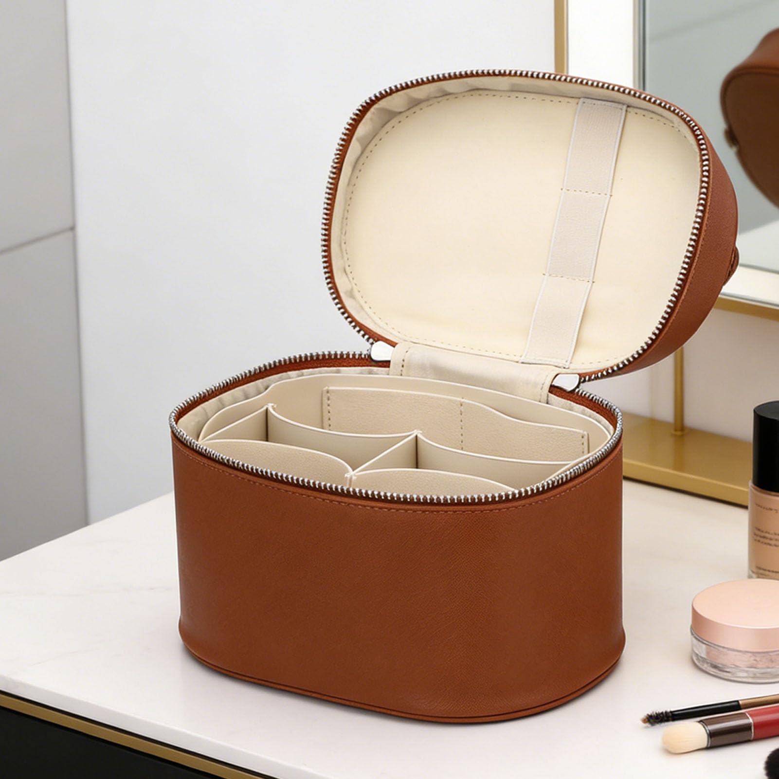 Neceser de Viaje para Mujer con Tapa Superior con Divisores Extraíbles