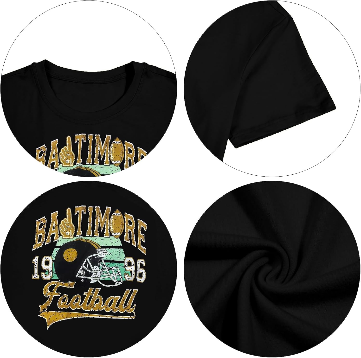 Football Shirts for Women Vintage Team Fan Tshirt Game Day Shirt Oversized Football Season Short Sleeve Tops - Image 5