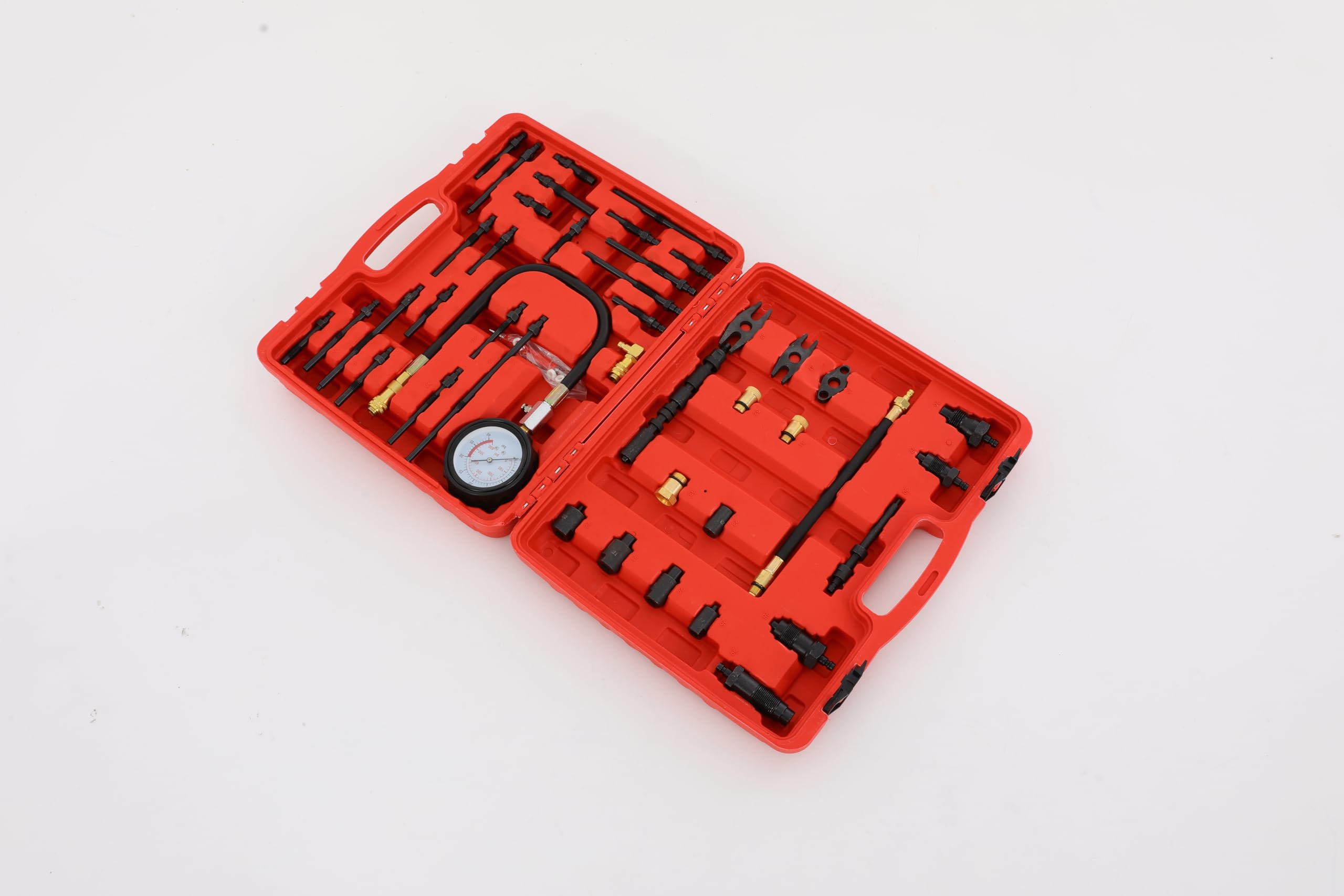Tester di compressione in acciaio al carbonio #45, 0 – 40 bar, tester di compressione Diesel 45 × 35 × 5 cm