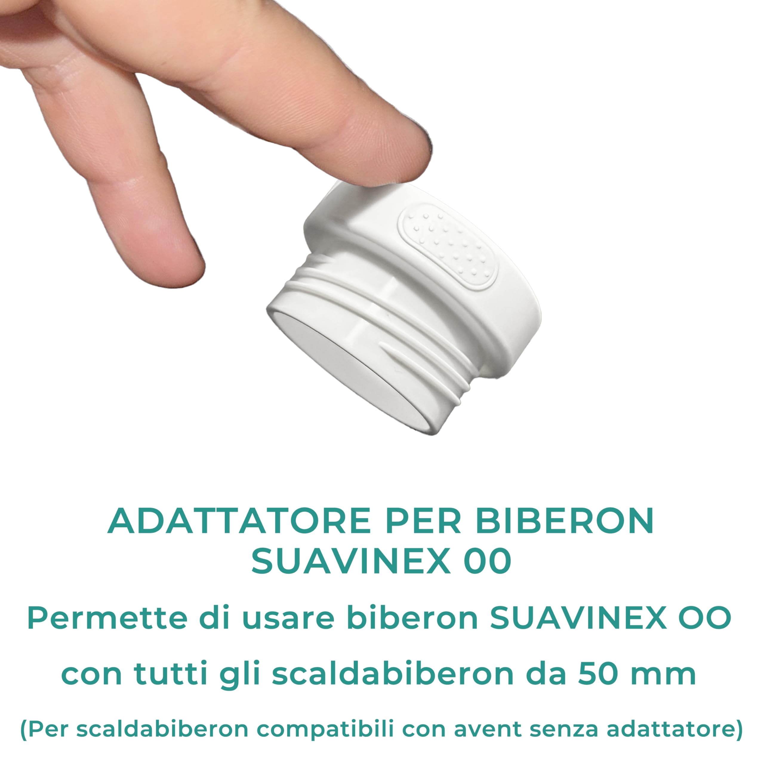 Adattatore per Biberon SUAVINEX ZERO ZERO e DR BROWN'S - Adattatore Scaldabiberon - Compatibile con Scaldabiberon Ø50 mm - Facile da Pulire - Adattatore Scaldalatte materno