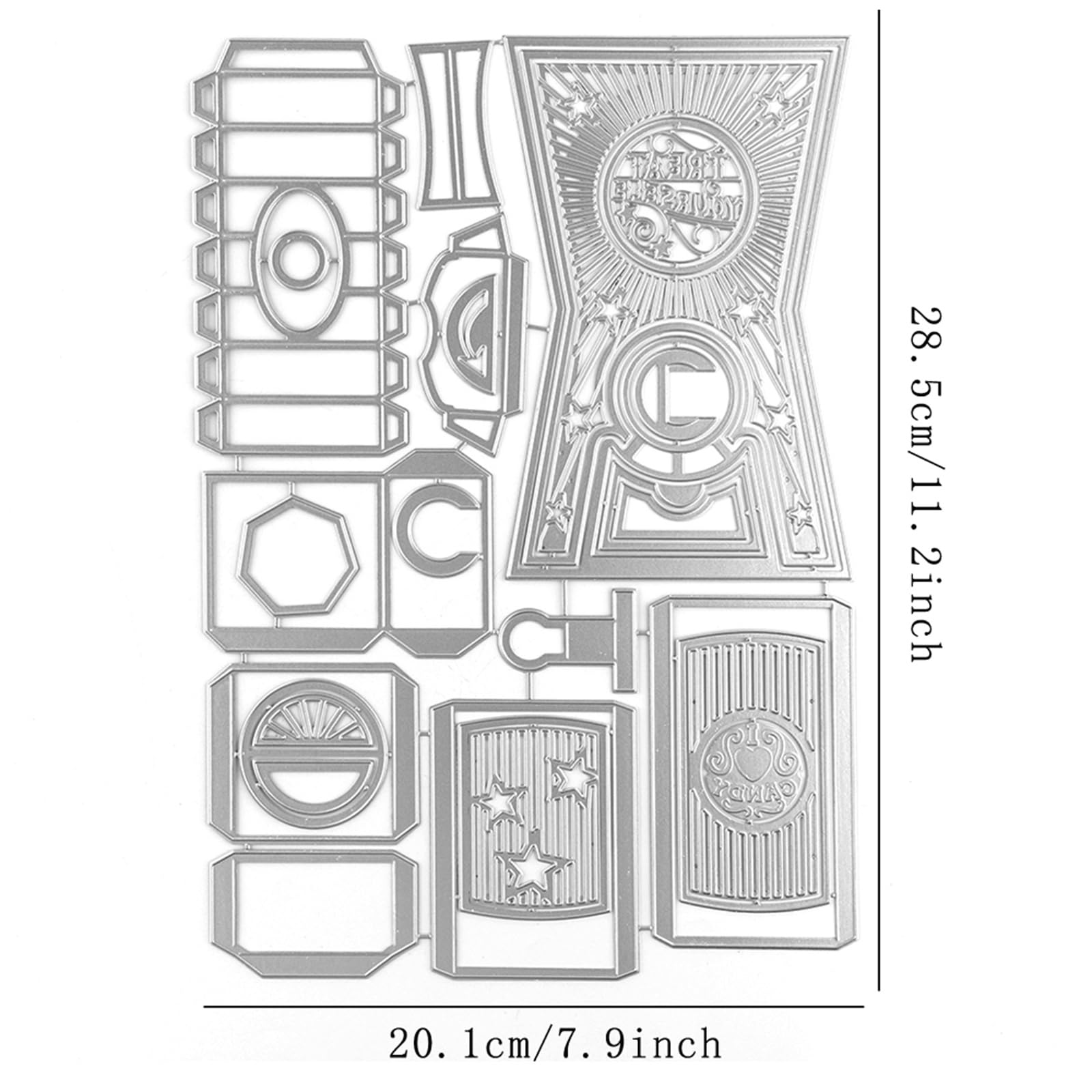Amazon.co.jp: Briartw 3Dボックスカッティングダイス カード作成用