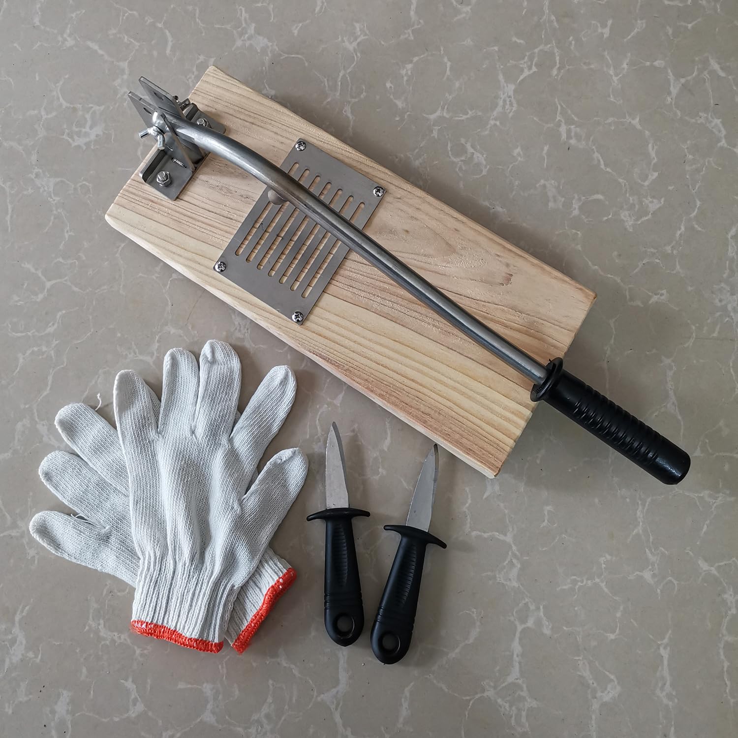 Coltelli Ostriche,Coltello per Ostriche in Acciaio Inox Regolabile,Kit Apri Ostriche Professionale,per Ristoranti e Case, Strumenti per Il Pesce