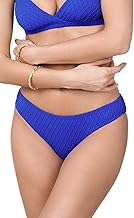 Goldenpoint Fishnet Women's Swimsuit – Bottom of the Bikini – Double Low Hip Brief with Jacquard Workmanship in Solid Colour