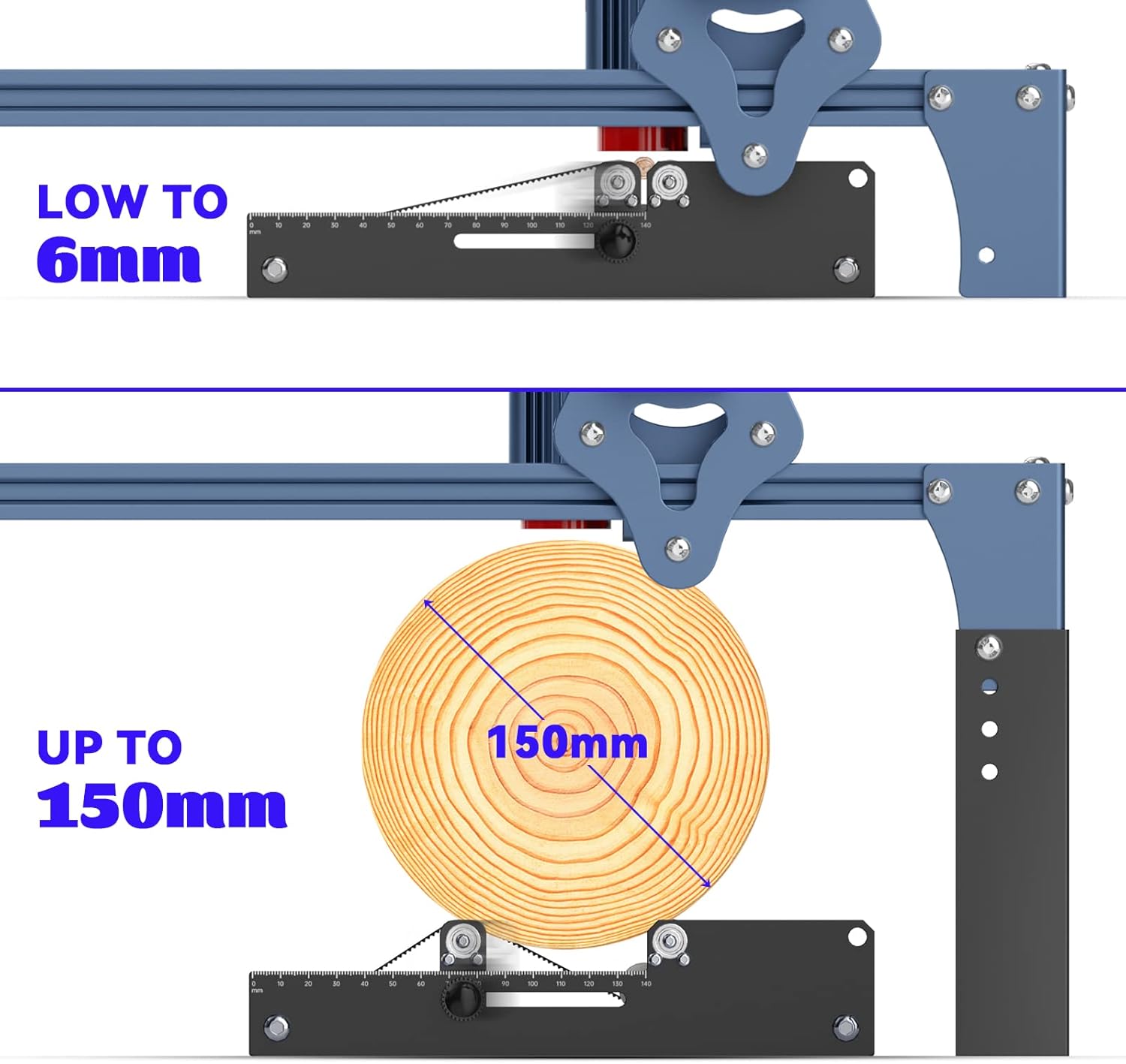 SCULPFUN Laser Rotary Roller, Rotation Auxiliary Kit for Laser Engraver, 360° Auto Rotating Roller for Engraving Cylindrical Objects, Shape Like Bottle Can Pen Cups Lipstick, with 4 Raise Feet