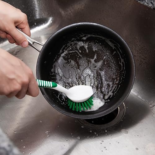 Miniatura 6 de Libman Kit de cepillos de limpieza verde y blanco, juego de 3 piezas, cepillos multiusos para cocina, lavabos, fregaderos, lavavajillas