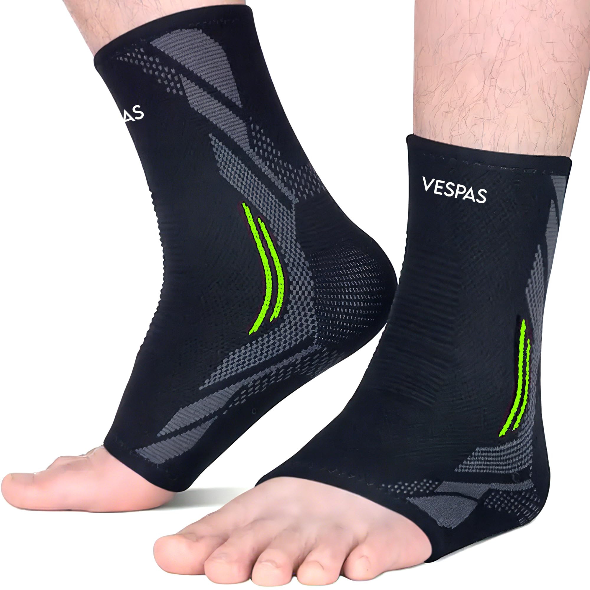 Vespas Ankle Compression – 2-Pack Ankle Support for Men and Women – Breathable and Stretchy Nylon Ankle Brace – Ankle Brace for Ankle Pain Relief and Support – Ideal for Gym, Sports (L, Green) (B0D1VKXSJ9) Amazon Price History, Amazon Price Tracker