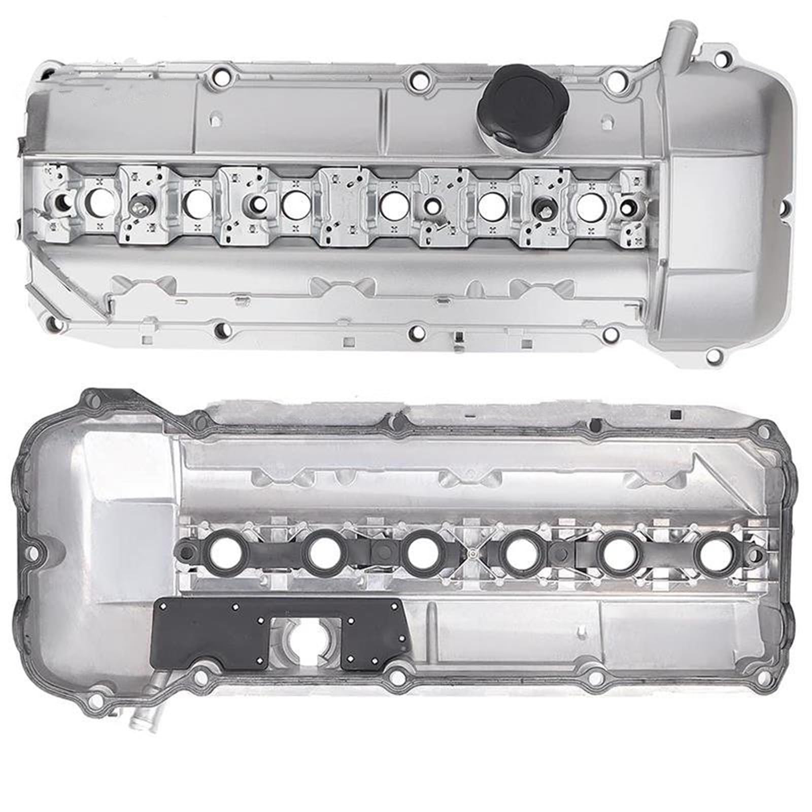 Coperchio valvola auto Coperchio Valvola In Alluminio Con Guarnizione 11121432928 Per BMW E39 E46 Per M52 Per M54 X5 Z3 525i 528i 325i 328i 330i 2.5 2.8 3.0L Punterie Valvola Motore