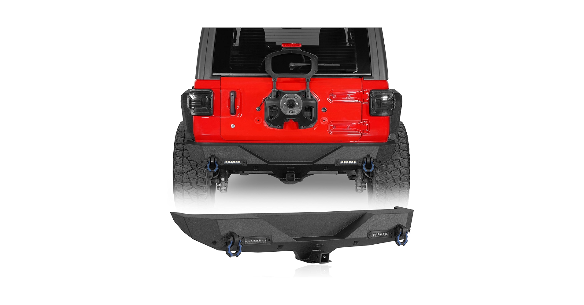 Amazon.com: Hooke Road Wrangler JL Rear Bumper Steel Back