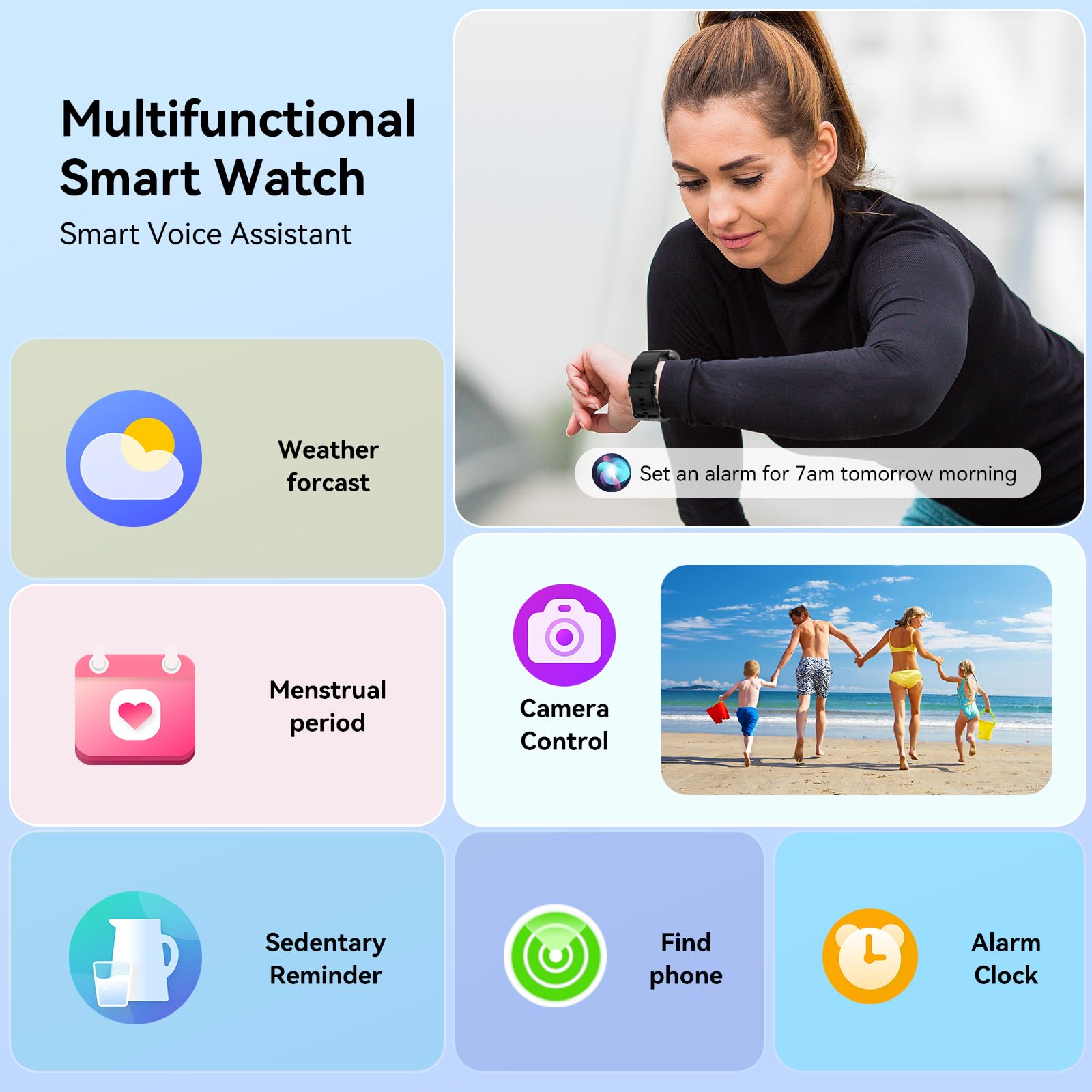 Smart Watch for Men Women, 1.85" HD Fitness Tracker with Bluetooth Calls, 120+ Sport Modes Fitness Watch, Fitness Tracker 24/7 Heart Rate/Sleep Monitor, IP68 Waterproof, Smartwatch for Android/iPhone