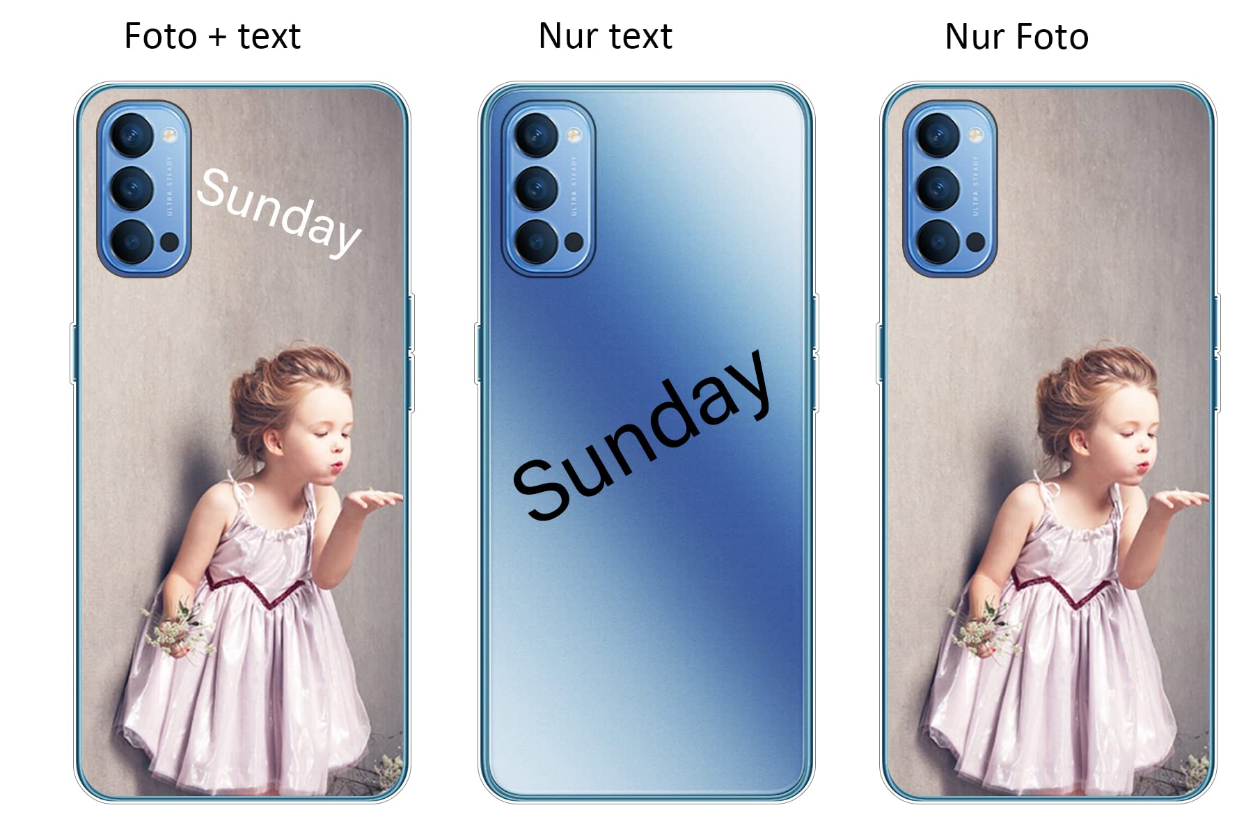 Custodia Personalizzata Per Oppo Reno8 Con Foto, Testo O Logo - Cover TPU Morbida Antigraffio - Regalo Unico