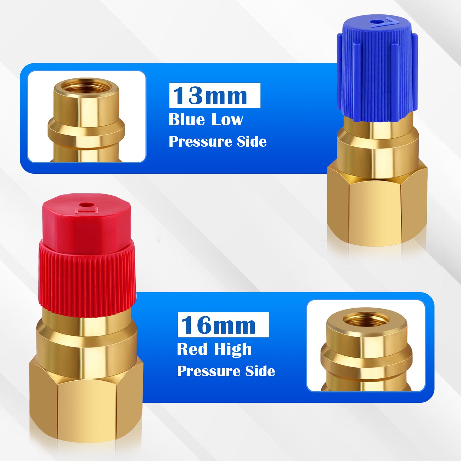 Car Ac Recharge Kit R1234yf R12 To R134A AC Conversion Kit - High/Low ...