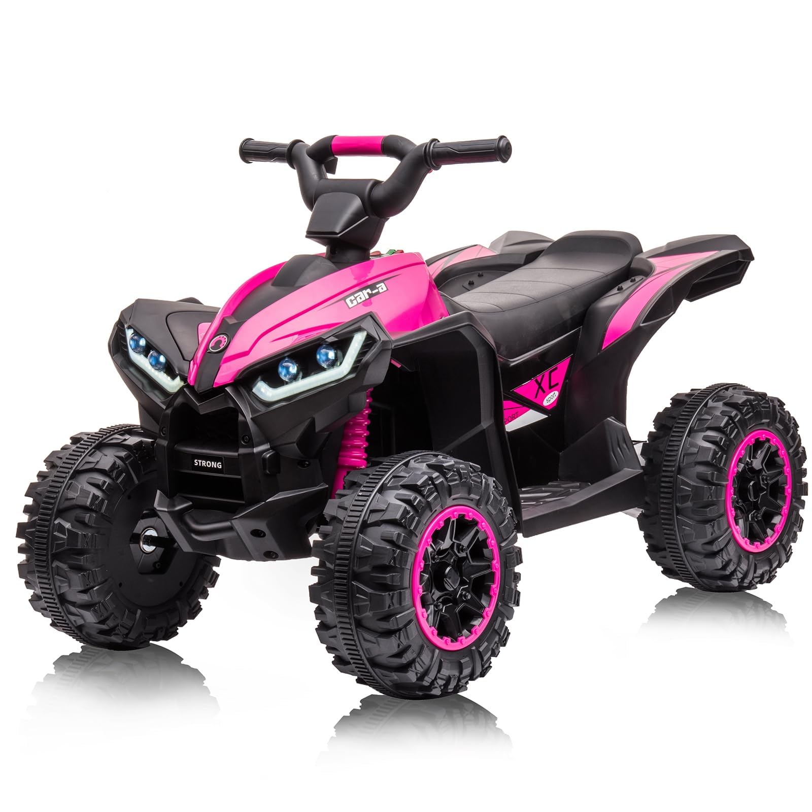 GarveeHome Quad Elettrico Per Bambini 12V ATV Con Telecomando | Musica, Bluetooth, Luci LED, 83x53x56 cm. Max 35 kg. Perfetto per casa e giardino. Regalo 3+ anni.