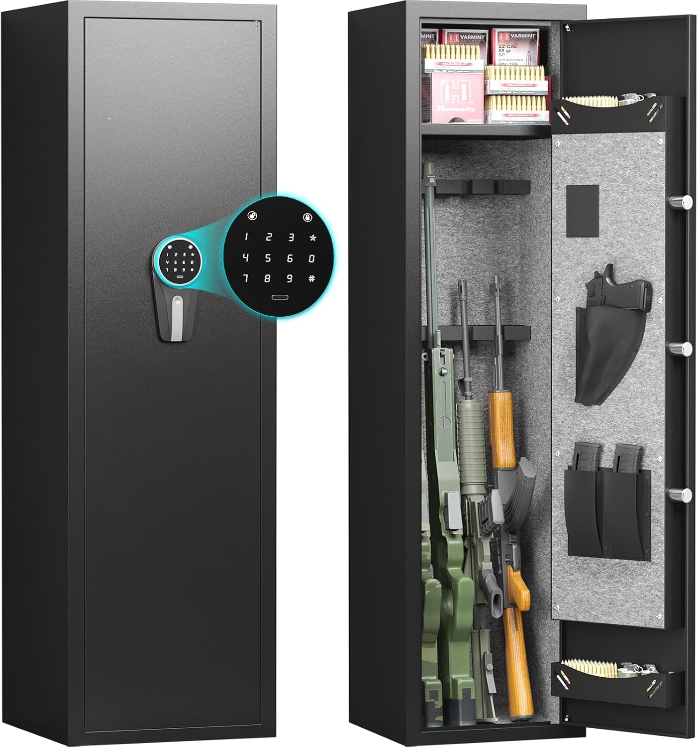 Amazon.com: Gun Safe, Quick Access 3-5 Gun Safe, Digital Rifle Gun ...