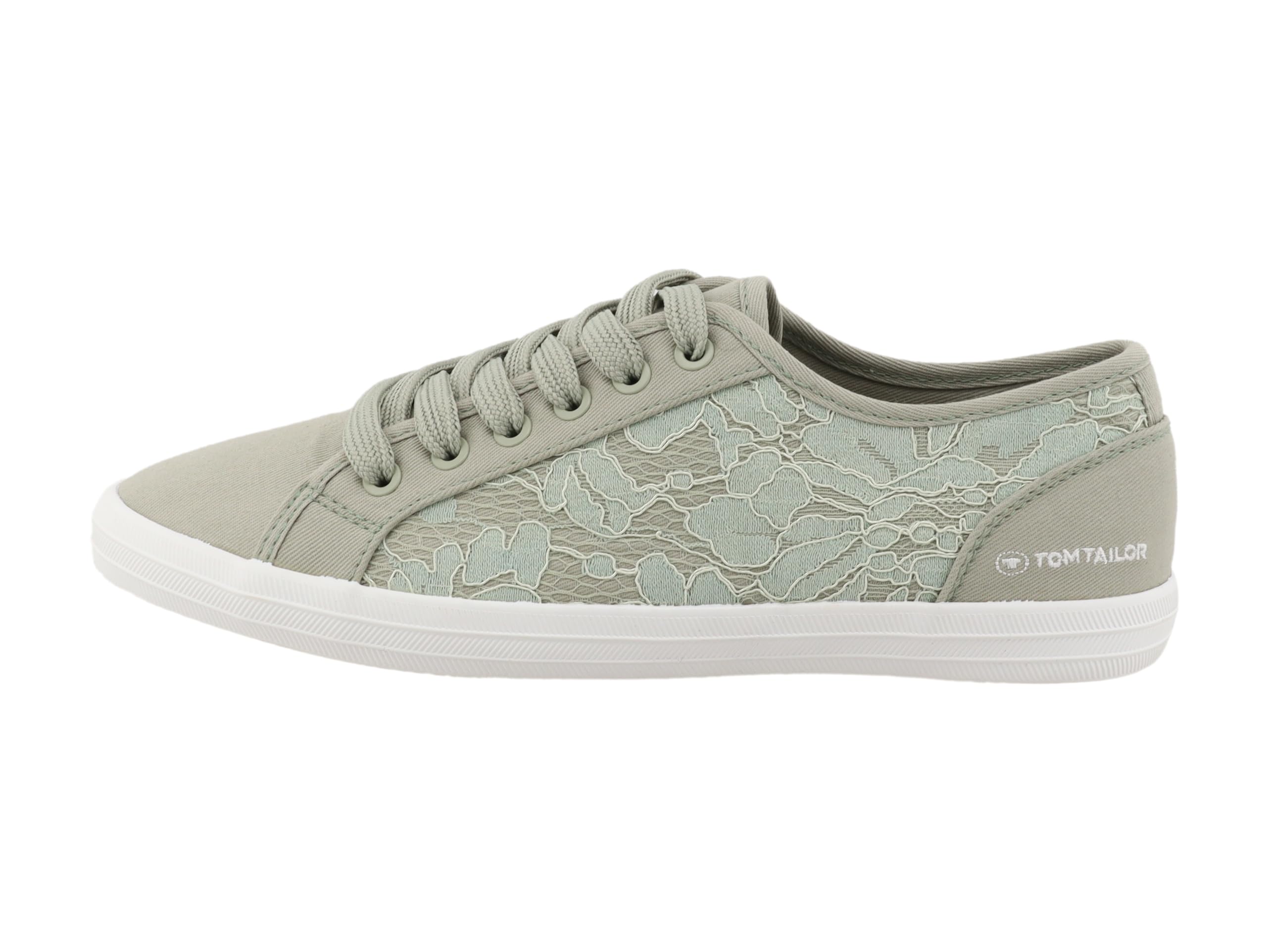 TOM TAILOR Women 5390240013 Sneaker, Sage, 8 UK