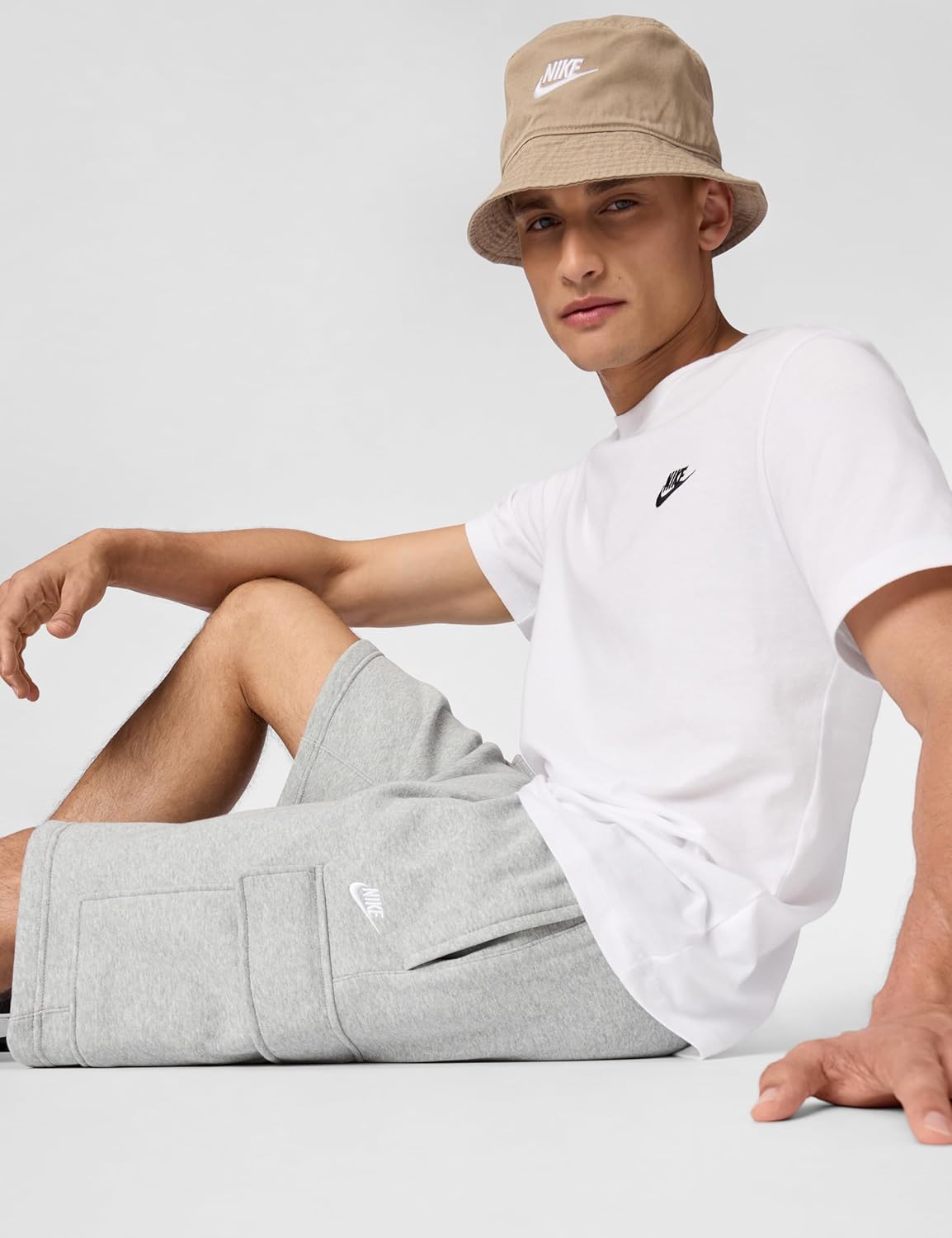 Nike Men's Club Brushed Fleece Cargo Shorts - Image 5