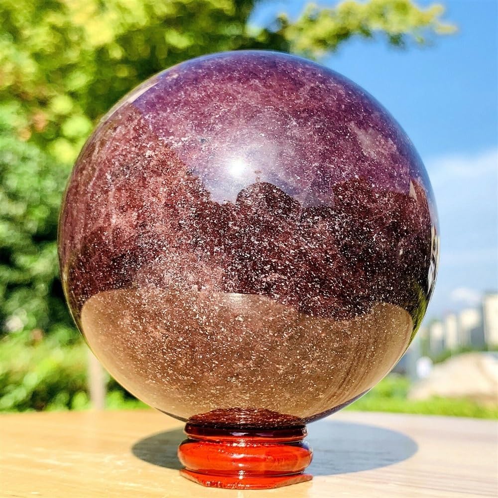 Strawberry Quartz Sphere Crystal Ball Ornaments (Size : 55-60mm)