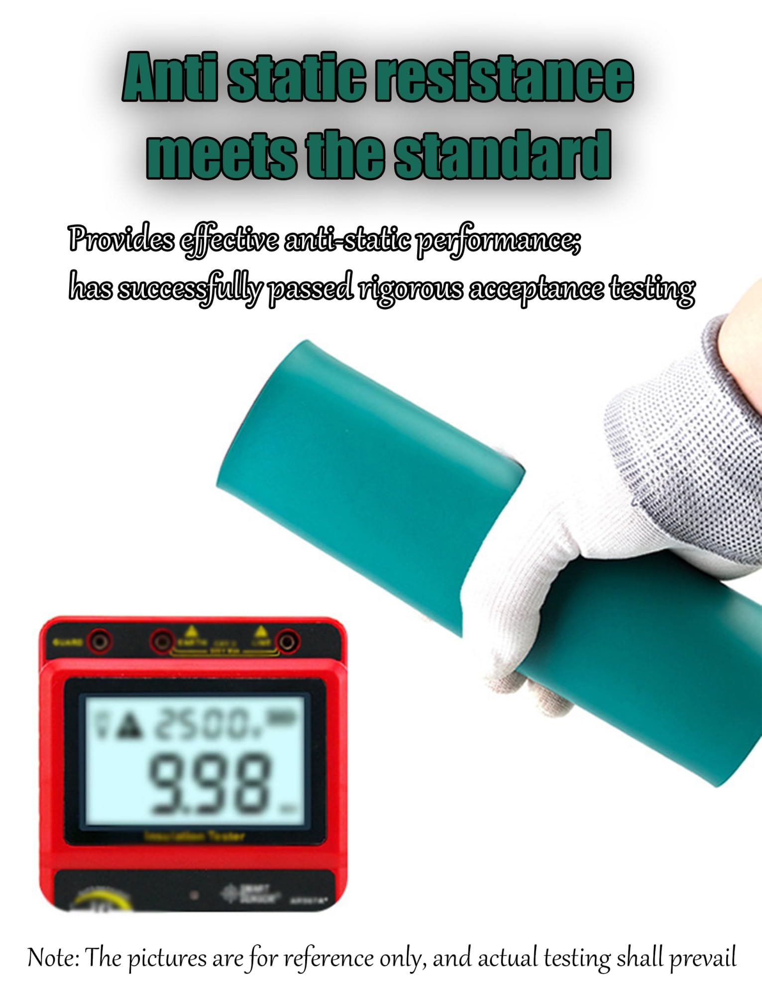 Estera de goma antiestática, almohadilla for banco de trabajo de laboratorio y soldadura de 2 mm de espesor, estera resistente a altas temperaturas for reparación electrónica(Size-240x120x0.2 cm)