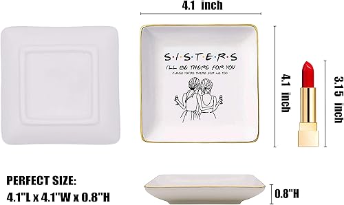 Miniatura 5 de Regalo del Día de la Madre - Bandeja para joyas para hermana, mejores amigas, mejor amiga, mejor amiga de las mujeres para ella - Tema de programa