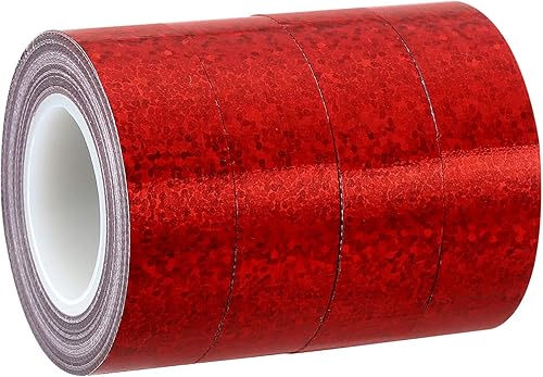 Miniatura 9 de PATIKIL Cinta brillante con purpurina de 0.591 in x 16.4 ft, paquete de 4 cintas adhesivas holográficas decorativas autoadhesivas para álbumes de