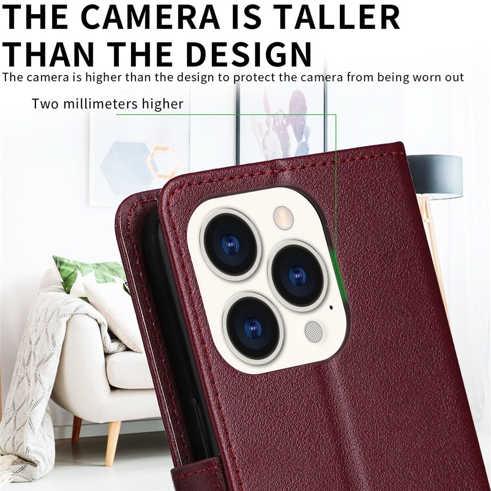 Generic Étui compatible avec Samsung Galaxy S10E (couleur : rouge foncé) Étui portefeuille en cuir souple uni à rabat magnétique