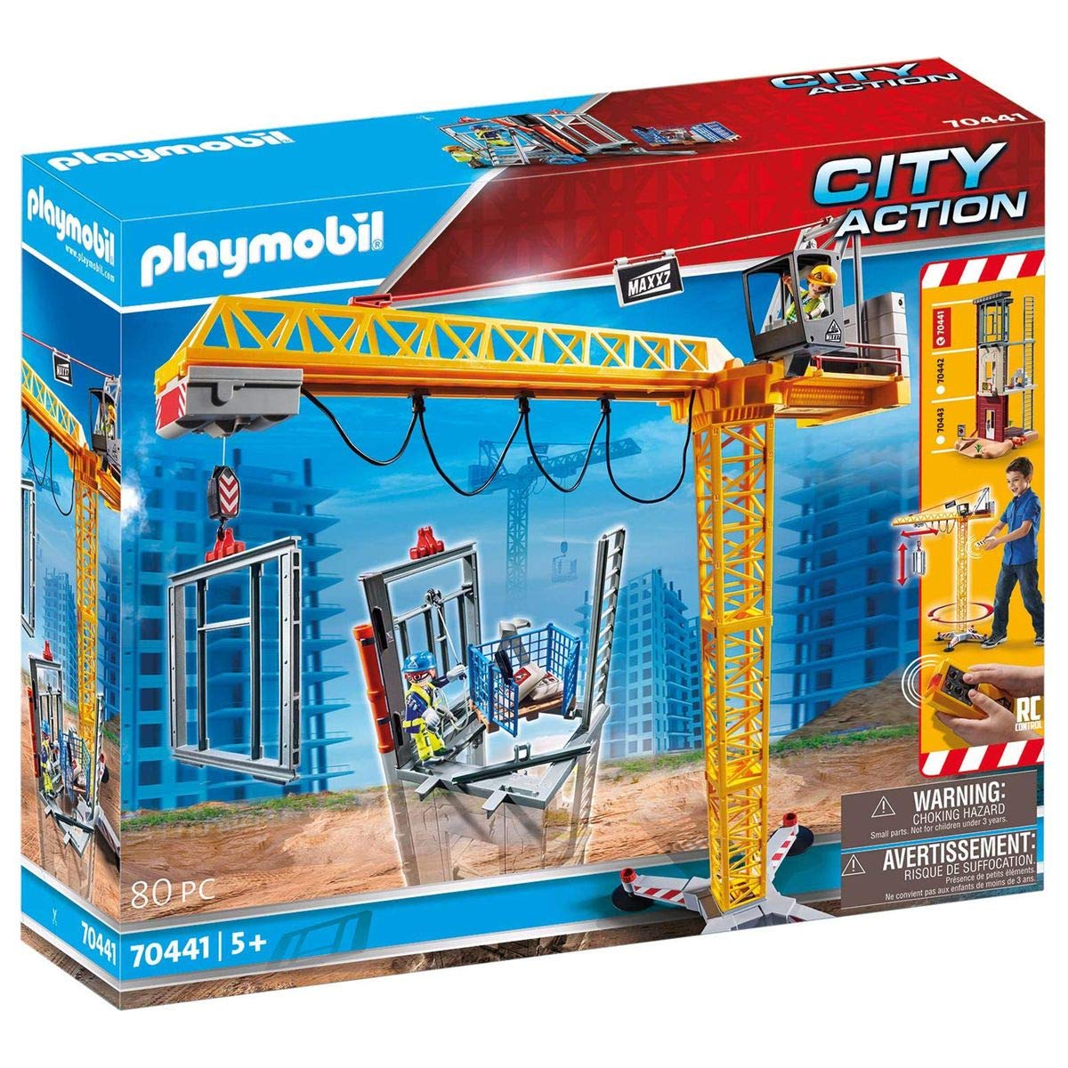 PLAYMOBIL City Action 70441 RC-Baukran mit Bauteil, ab 4 Jahren
