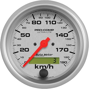 Auto Meter 4487-M Ultra-Lite In-Dash Electric Speedometer, 3.375 in.