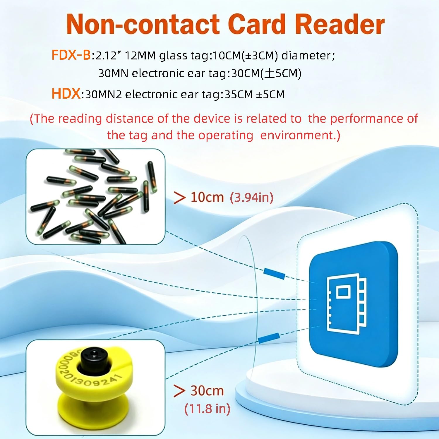 Scanner di microchip per animali, Scanner ID per animali a 134,2 kHz
