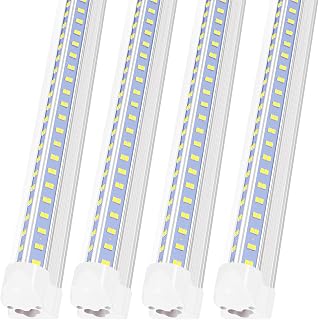 Led Shop Light 4FT,T8 50W 6500K 7000LM Led Daylight,Led Shop Light,Linkable Clear Cover Integrated V-Shape,for Garage Warehouse Workbench Workshop(4-Pack)