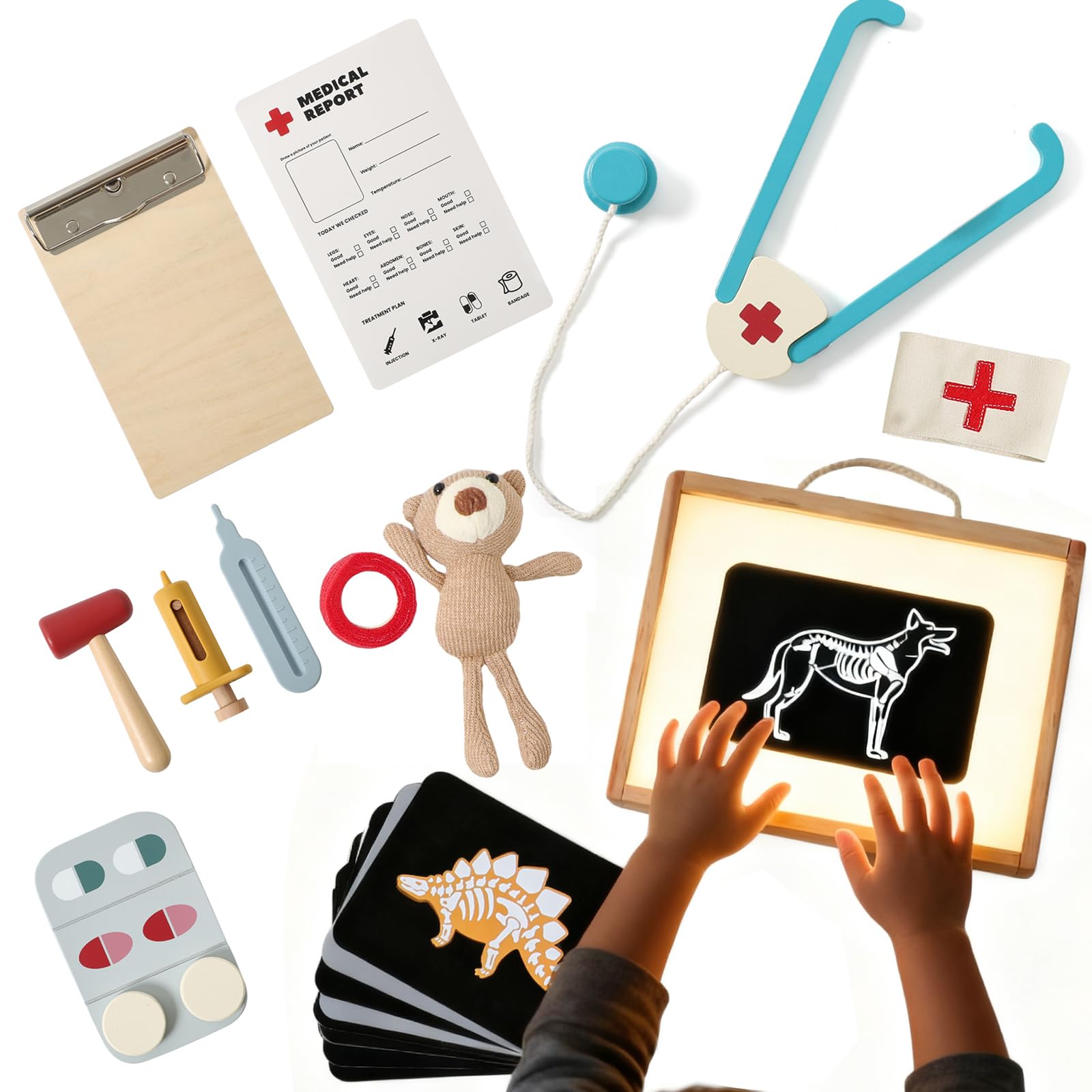 Kids Vet Doctor Kit & STEM Toy | Learn Animal Anatomy with Stethoscope, Organ/Muscle Models, X-Ray Cards | Interactive Pretend Play for Boys & Girls The Forest Stewardship Council