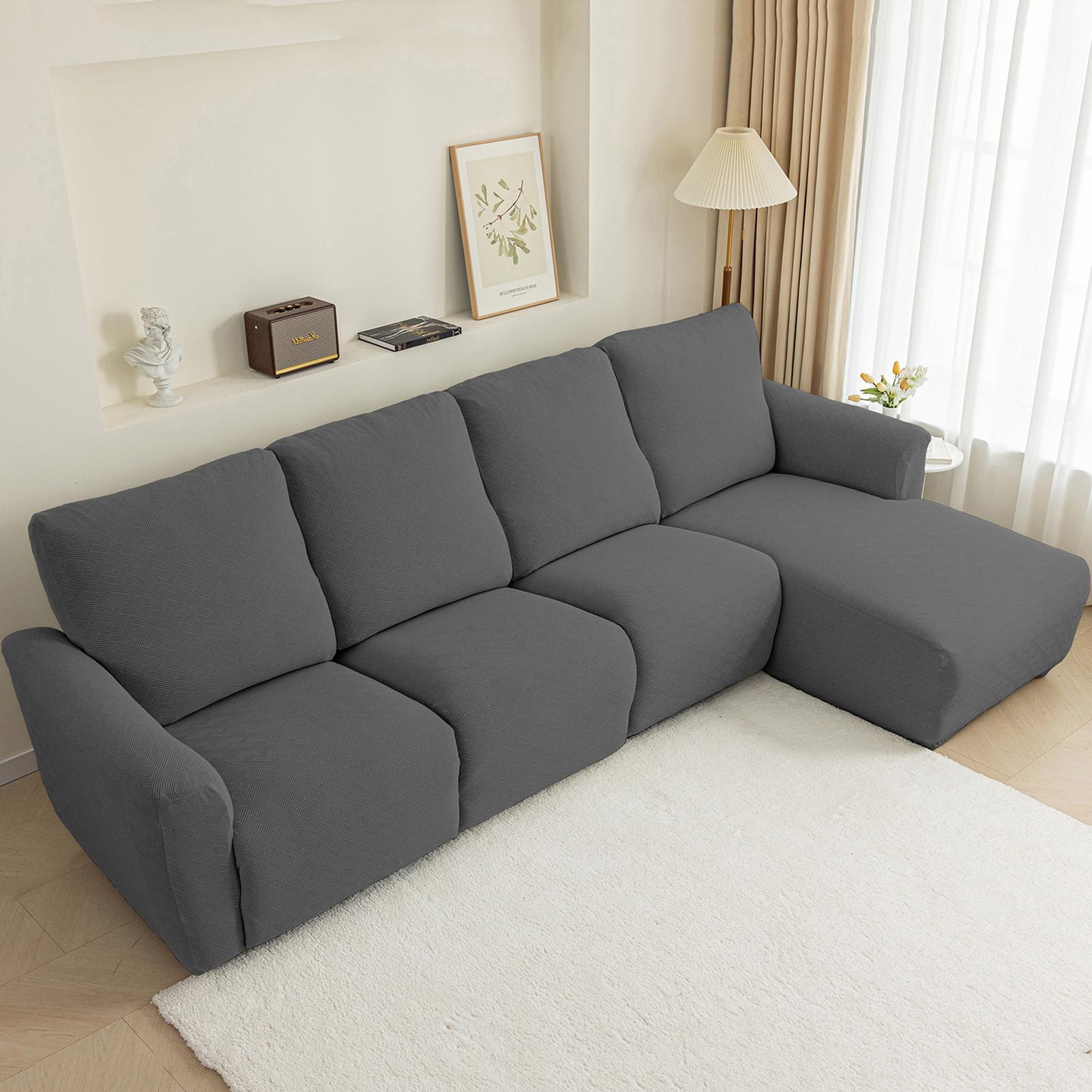 Housse de canapé super doux velours protectrice et confortable contre l'usure quotidienne