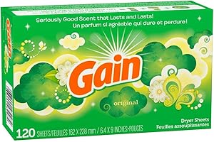 Gain Original Dryer Sheets, 120 Count