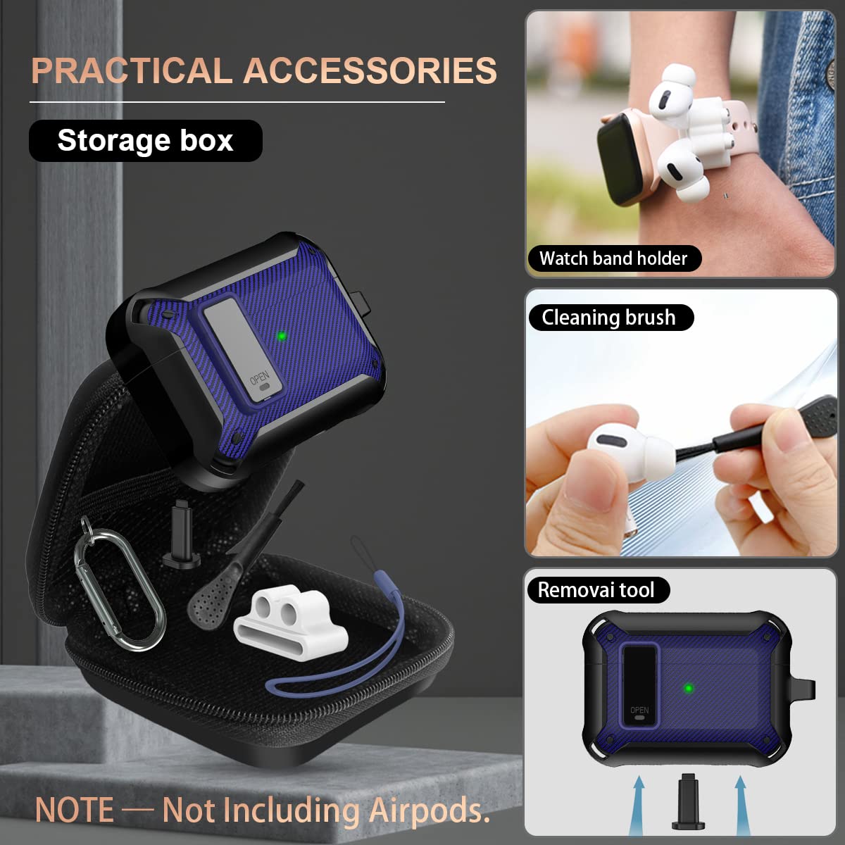 Amazon | AirPods Pro 第2世代 2022用ケース 安全なロッククリップ付き