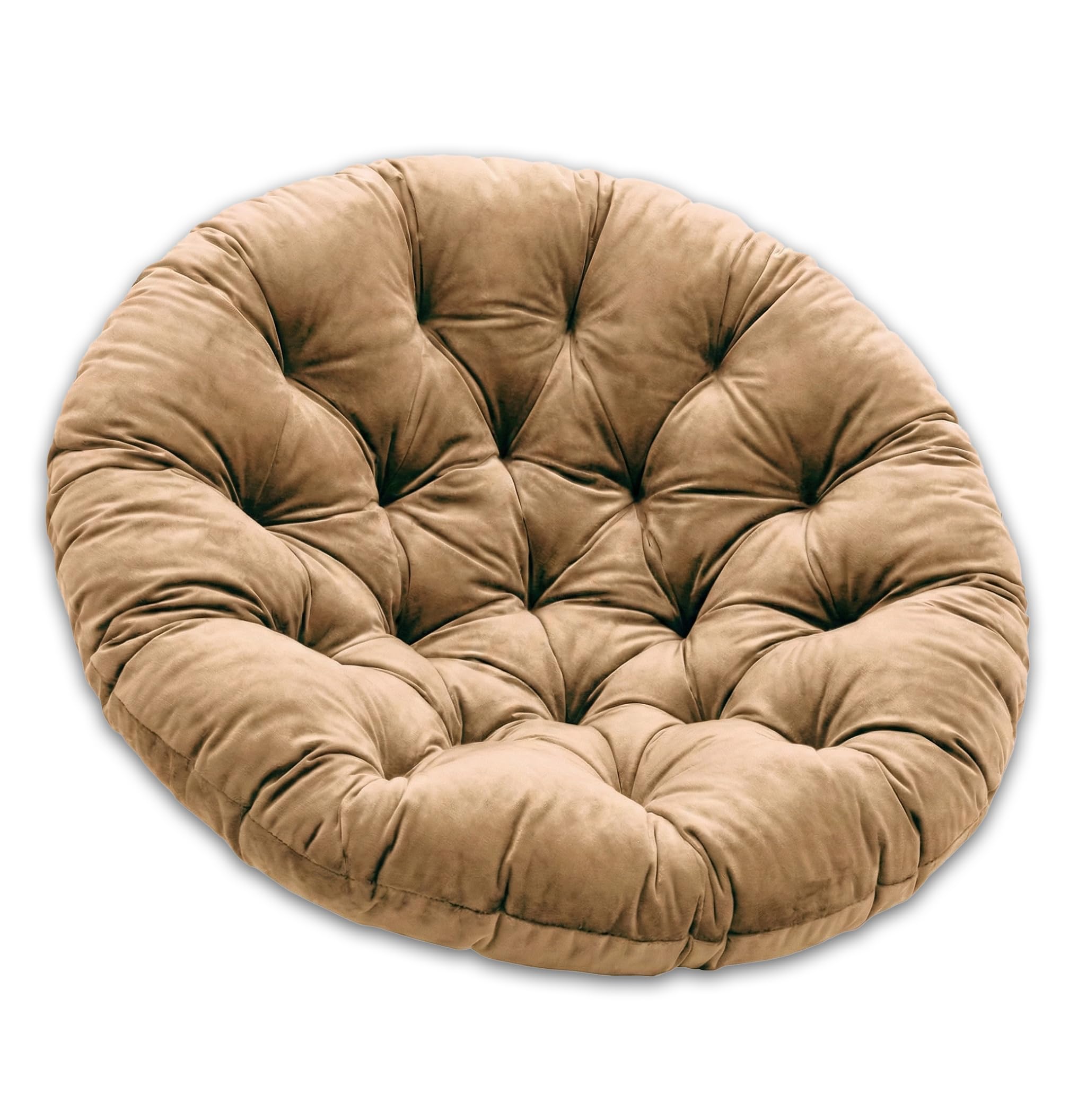 SuperKissen24. Coussin de Fauteuil Suspendu - Coussin Fauteuil Jardin - Oreillers de Oeuf Suspendu - Coussin Rond - Oreiller Moelleux - Beige