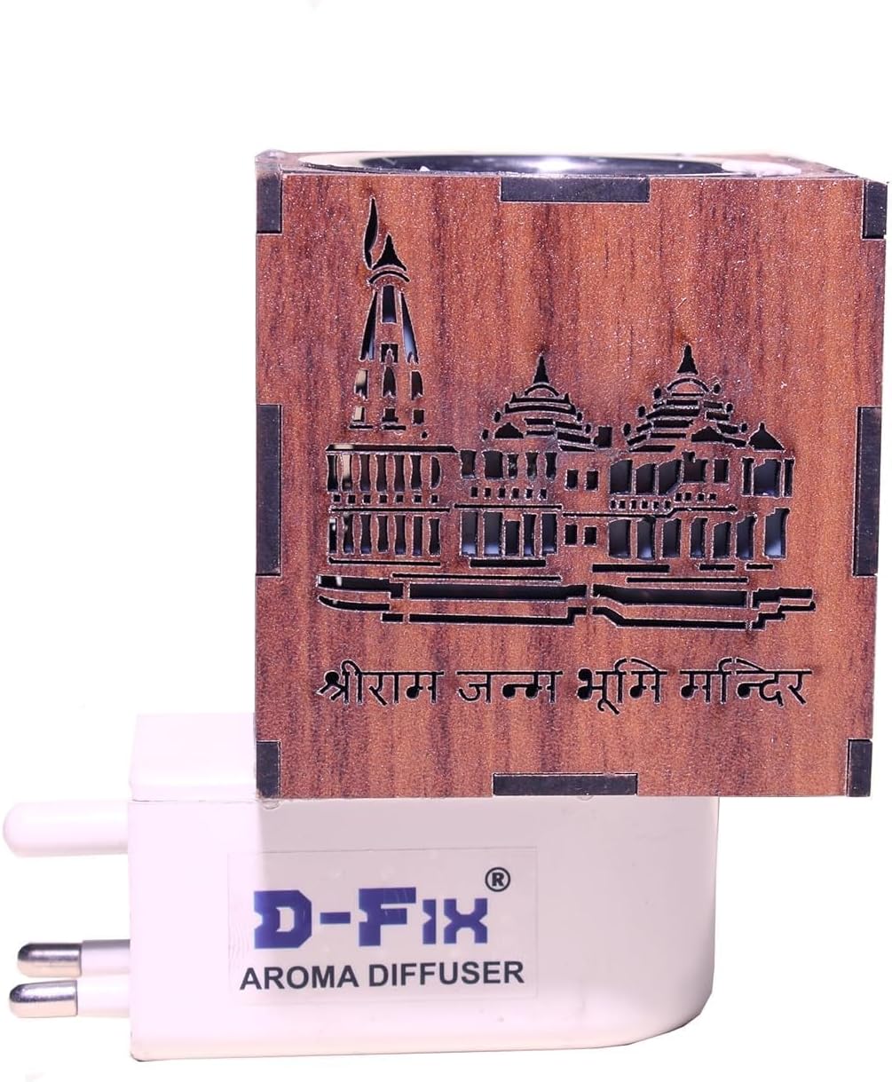 DEV Wood Kapoor Camphor Kapoor Dani Diffuser Electric Burner Machine Electrical Stand for Home Fragrance – Ram Mandir