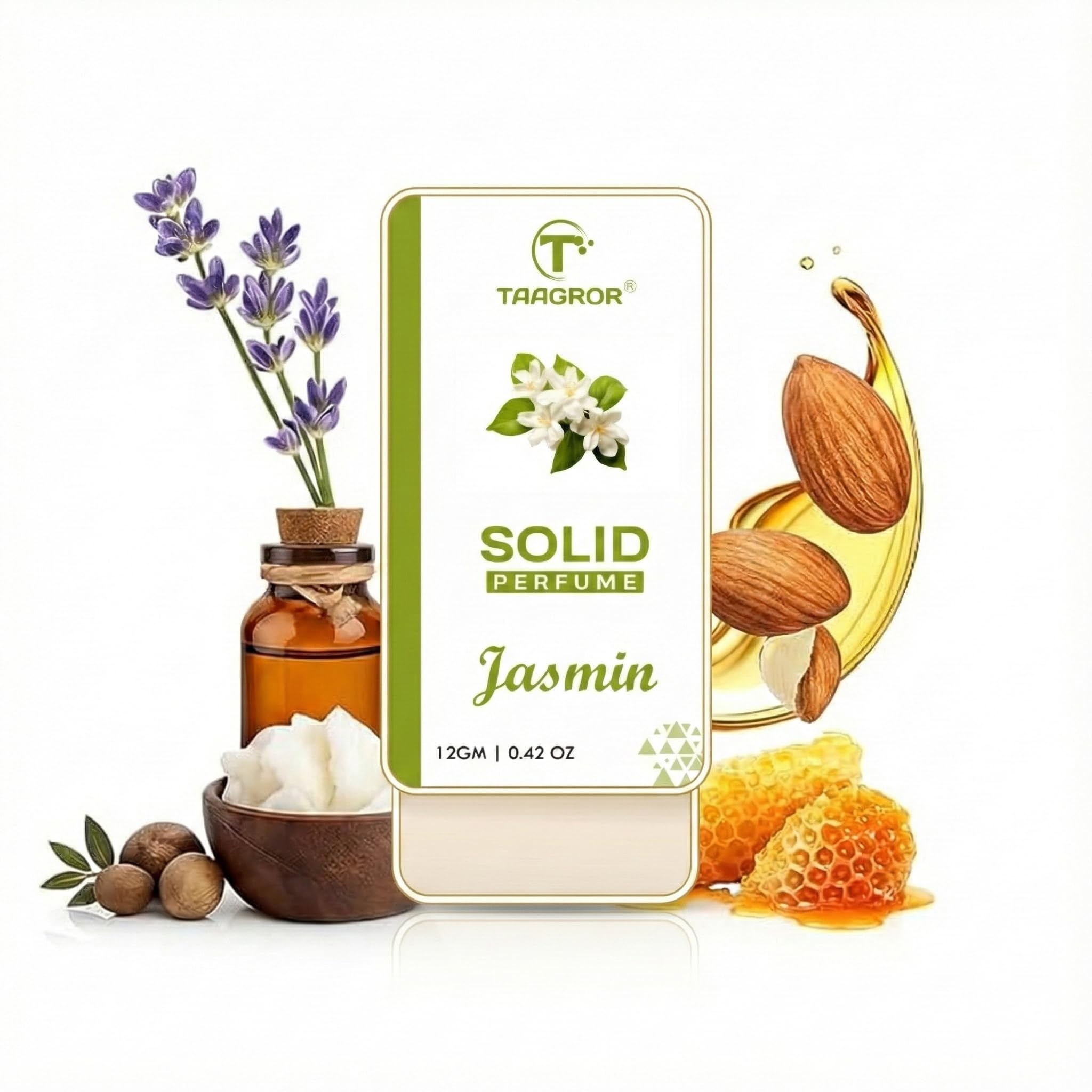 Solid Perfume Lilly, Portable Fragrance 12gm, 0.42 oz (Jasmine)-picture-49