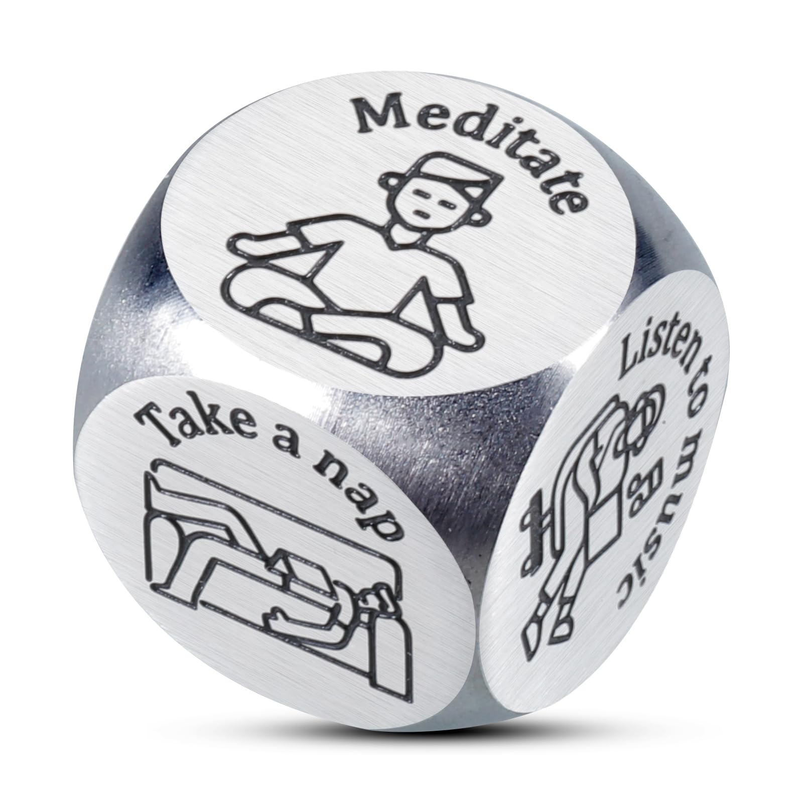 Self Care Anxiety Relief Meditation Decision Dice for Stress Relief and Mental Health - Gifts for Women, Men, Friends - Stocking Stuffers