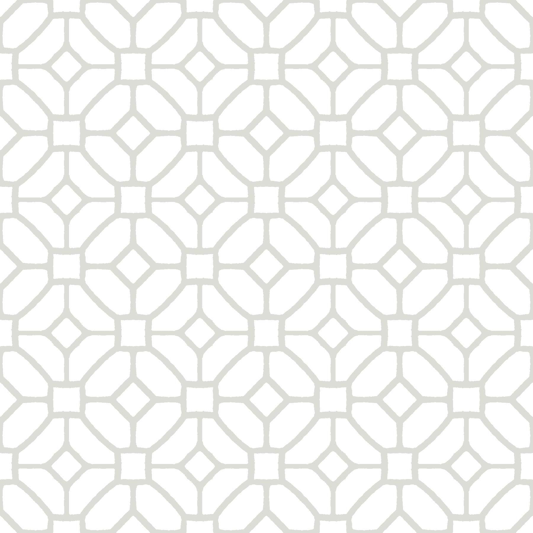 Floorpops Fp2946 Lattice Peel & Stick Floor Tile, White, 10 Square Feet