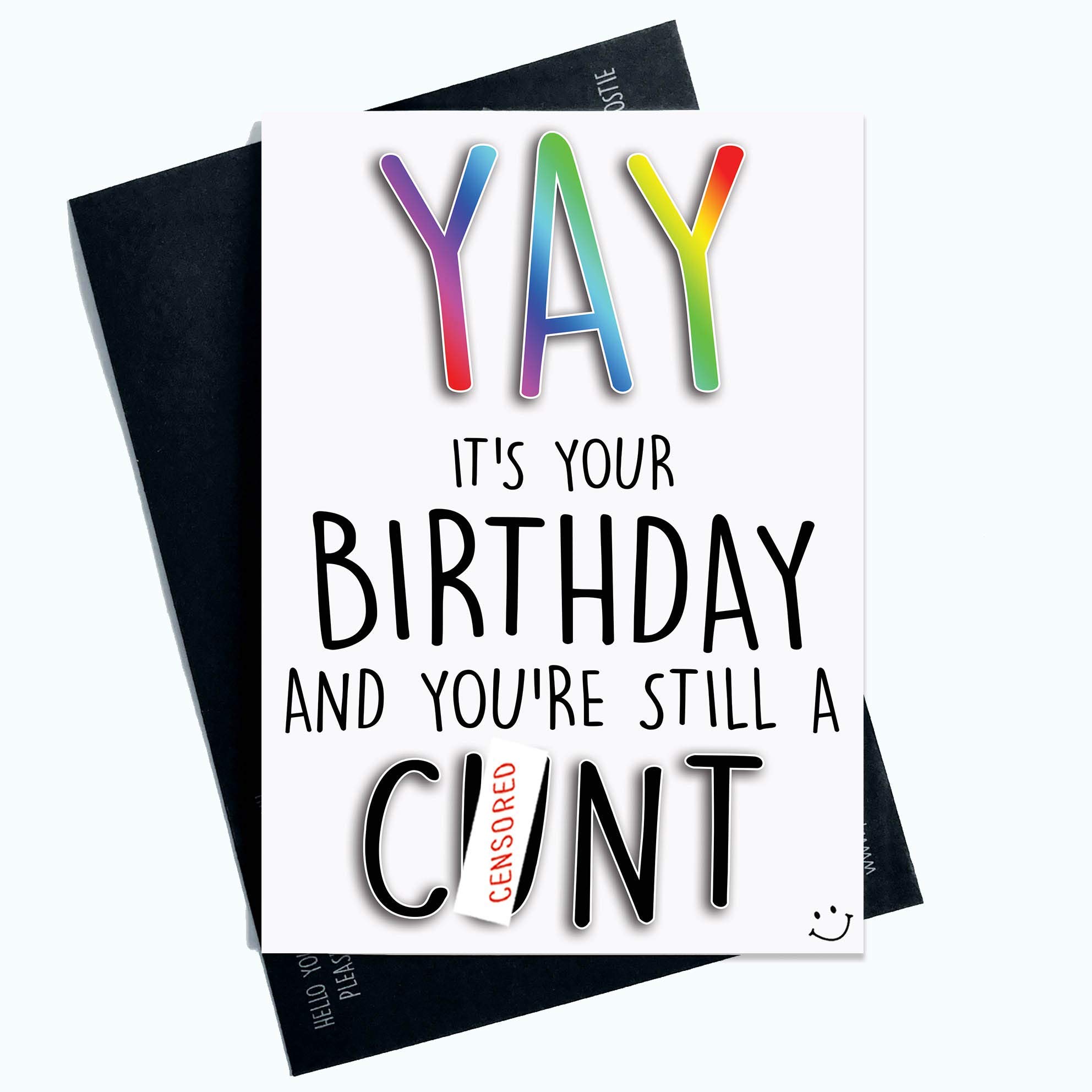 Funny Birthday Card Rude C*nt Cards Husband Birthday Card Boyfriend Card for Him Humour Banter Rude Cards Crude Colleague Friend Joke PC648